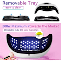 Miniatyrbild 5 av 5: REMAKE 280W UV LED Nagellampa, Snabbhärdande Nagellampa för Hem och Salong, 66 Pärlor LED Nageltork för Gellack med Auto Sensor/4H...{ee}