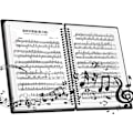 Pikkukuva 5 / 9: Musiikkikansio, 60 sivua, Musiikkikansio/pidike, sopii Letter A4:lle, Kirjoitettava ja irrotettava kuorokansio (musta)