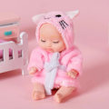 Miniatyrbild 1 av 11: Barnleksaker vinyl reborn docka badrock docka presentförpackning liten docka ståddocka pink 11cm
