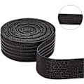 Miniatyrbillede 3 af 5: 6 Yards 37mm Bred Skridsikker Elastik Straight Silikone Elastik Griber Flad Linning til Syprojekter Tøj Sort{EE}