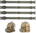 Bärbara campingryggsäcksremmar 36 cm - Vandrings- och klätterutrustning, grön, 4-pack