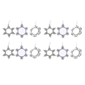 Miniatyrbilde 1 av 5: 12 stk DIY Sublimering Snøfnuggpynt Blank Julepynt Metalloppheng for Julebord