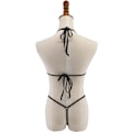 Miniatyrbillede 3 af 5: Cut-Out Micro Bikini Mini Badedragt Kvinder - Sort