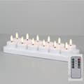 2025 PChero Rechargeable LED Tealights 12-pack with Remote Control & Timer for Party Decoration 12pcs with charging base