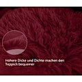 Miniatyrbild 3 av 5: Ryamatta för vardagsrum - Modern fluffig - Kort lugg - Halkfri vinröd (80 cm x 160 cm)