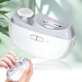 Miniatyrbillede 1 af 5: Elektrisk Negleklipper, Neglefil med Lys og 2 Hastigheder, Genopladelig Sikkerhedsnegleklipper til Pårørende, Ældre, Børn white