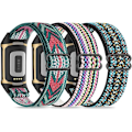 Miniatyrbillede 1 af 6: 3 elastiske armbånd, kompatible med Fitbit Charge 5/Fitbit Charge 6 armbånd til mænd og kvinder, åndbare og justerbare A