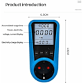 Miniatyrbilde 4 av 4: Ulisem Digital Strømmåler, EU-plugg, AC Voltmeter, Energitester, Regulatorplugg US UK AU FR BR IT.ca