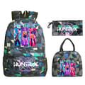 KPop Demon Hunters Print Studenterrygsæk Stor Kapacitet 3-delt Sæt Trendy Diamond Blue 4