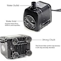 Miniatyrbilde 5 av 5: 600l/t 4 LED Elektrisk Vannpumpe Fontene Liten Fontene Utendørs Hage Fiskedam [kk] EU Plug