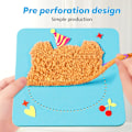 Miniatyrbild 5 av 6: HOAIME DIY Broderi Docka Kit, 2025 Nytt DIY Broderi Docka Set för Barn, Sött Tecknat Djur Filt Sömnad Hantverk Kit DIY Konst (Kanin)
