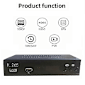 Pikkukuva 2 / 5: Dvb T2 Hevc 265 Digitaalinen TV-viritin Dvb-t2 265 1080p Hd Dekooderi Usb Maanpäällinen TV-vastaanotin Epg Set To