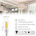 Miniatyrbild 2 av 4: Små Skruv-på LED-lampor, 10-pack E14 Ljuslykta Dimbar, Glödlampor 40W E14/SES Ekvivalent, 220V, Varmvit 2700K, FanciBuy