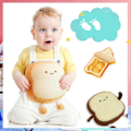 Miniatyrbillede 3 af 5: 2 Stykker Toastbrød Puder Brødformede Puder 2 Stilarter Sjov Mad Brødpude Ansigtsudtryk Udstoppede Plys Toast Sofapude Madpude