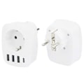 Miniatyrbilde 4 av 5: USB-uttak for flere nettverk, USB-lader med flere kontakter med 1 AC-utgang, 1 USB-C og 3 USB-porter, strømuttak kompatibelt med iPhone/iPad