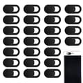 30 pcs Webcam Cover Slider for Privacy, Camera Protection, Phone Camera Protector, 0.027in Thin Design Web Camera Cover Slide (Black)