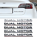 Pikkukuva 3 / 3: Tesla Model 3 Y Dual Motor Performance -merkki 3D-metallinen takaluukun tunnus tarrat Yhteensopivat koristeelliset lisävarusteet (Dual Motor) Kromi