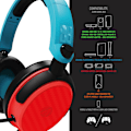 Miniatyrbillede 6 af 9: Stealth C6-100 Gaming Headset til Switch, XBOX, PS4/PS5, PC - Neon Blå/Rød