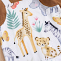 Miniatyrbilde 5 av 5: Baby Jumpsuit med Lange Ermer 0-18M, Nyfødtklær, Stropper, Tegneserie Dyreprint, Casual, Komfortabel, Myk, Vår & Høst Brun Brown 12-18M