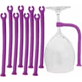 Silikon Vinglashållare för Diskmaskin - Set med 8 Lila - Säker för Marasmiusglas - Köksredskap