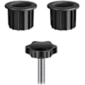 Miniatyrbilde 1 av 4: Parasollhullringplugg Fleksibel Enkel Installering Parasollkile for Bassengbalkong{EE} One Set Of Base Brackets