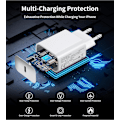 Pikkukuva 4 / 6: 3 kpl A-pple 20W USB C -virtalähde, suunniteltu erityisesti iPhonelle USB C -liittimellä, yhteensopiva iPhone 16/15/14/13/12 Plus Pro Max Minin kanssa