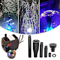 Miniatyrbillede 1 af 5: 600l/t 4 LED Elektrisk Vandpumpe Fontæne Lille Fontæne Udendørs Have Fiskedam [kk] US Plug