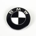 Emblem Motorhjelm Logo til Sort og hvid Black and white 82MM hood