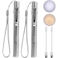 Miniatyrbild 1 av 7: Pennlampor för sjuksköterskor, Återanvändbar Uppladdningsbar Ficklampa, 2-pack LED-lampor Pennlampa{EE} 2pack White & Yellow