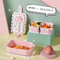 Miniatyrbilde 3 av 5: Matboks, bento-boks for jenter, rosa matboks for barn