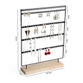 Miniatyrbillede 4 af 5: Øreringeholder Stand Smykkeholder Organizer Display Stativ 5 Lag 100 Huller Øreringeholder med Træ