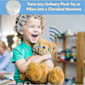 Miniatyrbilde 3 av 5: Stemmeopptaker for teddybjørner, trykkbar opptakbar stemmeboks, opptaksmodul 30 sekunders opptaker for plysjdyr, plysjleke, pute{EE} white (Pack of 1)