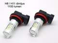 2 stk. Tåkelys H8 H11 LED-pærer 6000K 1100 lumen 12v - Perfekt silver