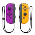 Pikkukuva 1 / 3: NS switch vasen ja oikea ohjain joycon-kahva switch bluetooth-ohjain kaukokäynnistyksellä ja rannehihnalla Violetti keltainen ohjain{EE} Purple yellow handle
