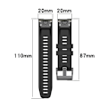 Miniatyrbilde 3 av 5: For Garmin Fenix 6s 20mm Silikon Ensfarget Klokkereim QPU{ee] White