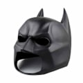 Miniatyrbillede 1 af 5: REMAKE Batman Fuld Maske Med Kappe The Dark Knight Rises Latex Hjelm Voksen Cosplay Rekvisitter