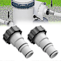 Miniatyrbillede 2 af 5: 2-pak Intex A-serie slangeadapter med gevindkrave og tætningsringe (32 mm slanger til 38 mm)
