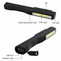 Miniatyrbillede 2 af 5: Genopladelige LED Arbejdslamper, 2 Pak Super Kraftige COB Mekanikerlamper, Inspektionslamper til Garage, Værksted, DIY, Ca