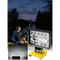 Miniatyrbillede 5 af 5: 204W 8600 LM LED Arbejdslampe Lommelygte til Dewalt XR 18V 20V Lithium Batteri