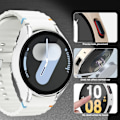 Miniatyrbillede 4 af 6: Hærdet glas + etui til Samsung Galaxy Watch 7 44 mm 40 mm skærmbeskytter Allround bumper etui til Galaxy Watch 7FE 40 44 mm sort[ee] Black For Watch 7 40mm