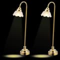 2-pack Miniature House Lamps for Dollhouse Decor and Table Lighting