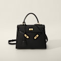 Miniatyrbild 1 av 4: Handgjord Brun Läder Crossbody Väska Kompakt Storlek 22x7x16 Svart{EE} Black Small size: 22*7*16