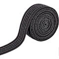Miniatyrbillede 5 af 5: 6 Yards 37mm Bred Skridsikker Elastik Straight Silikone Elastik Griber Flad Linning til Syprojekter Tøj Sort{EE}