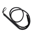Miniatyrbilde 2 av 8: 1,9 m Bullwhip Lær og Semsket Skinn Flettet Hale Hestepeisker (Svart)