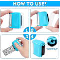 Miniatyrbillede 2 af 5: Adresseblokeringsstempel, inklusive blåt stempel + 3 refills{EE}