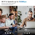 Miniatyrbillede 3 af 5: AX900 USB WiFi 6 Bluetooth 5.4 Adapter 2i1 Dongle Dual Band 2.4G&5GHz Trådløs Netværksmodtager DR