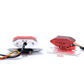 Miniatyrbillede 5 af 5: (sort beslag rød hætte) 12v motorcykel integreret bremse blinklys baglygte nummerpladeholder LED{EE}