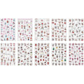 Miniatyrbild 2 av 5: Jul Nagelstickers 10 Ark Nagelkonst Stickers Dekaler Självhäftande Nagelkonst Stickers Nageldekoration Nageltillbehör