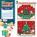 Miniatyrbild 7 av 7: Julklapp Nedräkningskalender Pussel för Barn och Vuxna - 1008 Bitar Pussel 24 Dagar av Jul Nedräkningskalender