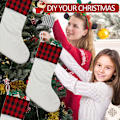Miniatyrbild 5 av 6: 2-pack Julstrumpor Tomma julstrumpor Presentstrumpor Spis